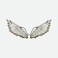 wings illustration design icon logo vector