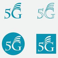Ilustraciones de cinco g logo vector