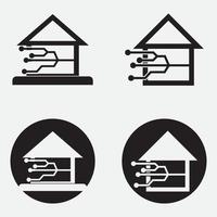 smart home logo vector illustrations design