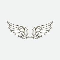 wings illustration design icon logo vector