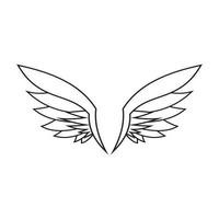 wings illustration design icon logo vector