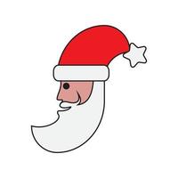 icono de diseño de ilustraciones vectoriales de santa claus vector