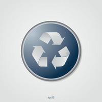 Vector colored illustration of logo recycling