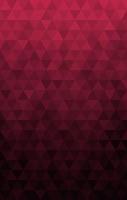 Gradient mosaic triangle background pattern. Trend color of the year 2023 viva magenta and black. Design texture elements for banners, covers, posters, backdrops, walls. Vector illustration.