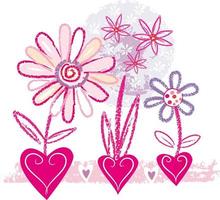 Florals card Florals sketch vector