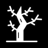 icono de vector de árbol seco