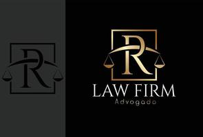 Logo Advogado, advocacy based on the initial letter r vector