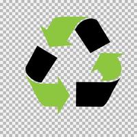 conjunto de símbolos de reciclaje universal vectorial. vector