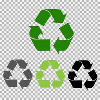 Set of vector universal recycling symbols.