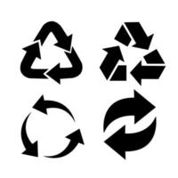 conjunto de símbolos de reciclaje universal vectorial. vector