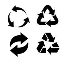 conjunto de símbolos de reciclaje universal vectorial. vector