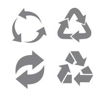 Set of vector universal recycling symbols.