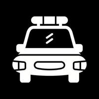 icono de vector de coche de policía