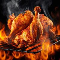 grilled chicken ai generated images photo