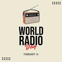 world radio day illustration vector