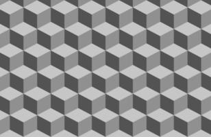 3d grey cubes seamless pattern vector background. Isometric gray blocks geometric structure.