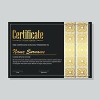 Achievement certificate best award diploma vector