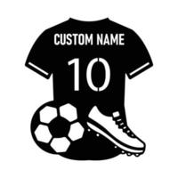 diseño de camiseta de fútbol para corte por láser vector