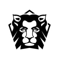 vector de ilustración de logotipo de cabeza de león