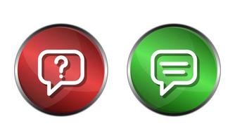 3D chat or bubble message illustration vector