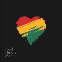 heart symbol for black history month banner