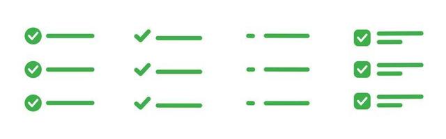 Set of simple checklist with various concept design vector