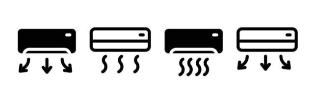 Collection of air conditioner icon design vector