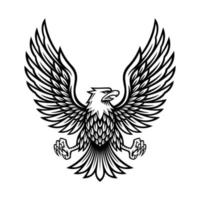 eagle symbol illustration on vintage style vector