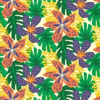 Vector summer tropical jungle seamless pattern