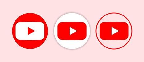 logotipo de icono de youtube vector