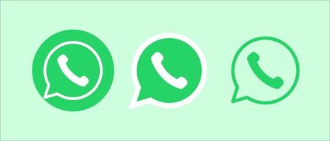 logotipo de icono de whatsapp vector