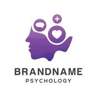 Psychology logo design template, mental health vector