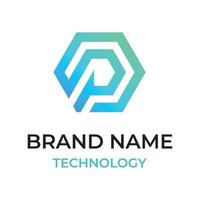 Technology and internet logo template vector