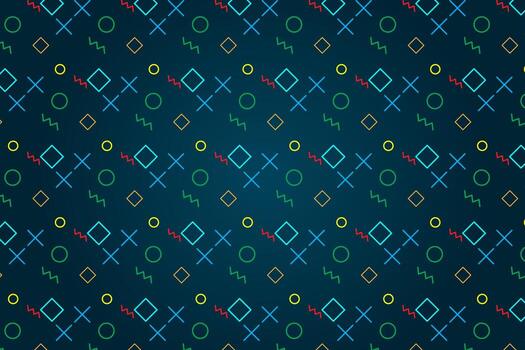 patrón con elementos geométricos en tonos azules patrón abstracto vector de fondo para el diseño