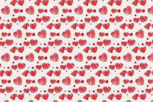 Textured pattern with red drawn heart shape, abstract background, vector pattern for design,