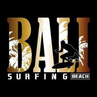 surf bali playa vector texto imagen diseño