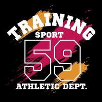 vector training sport athletic text typography design