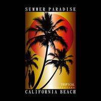 summer paradise california beach image design vector