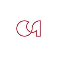 letter c q simple infinity overlapping design vectors