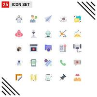 conjunto de 25 iconos de interfaz de usuario modernos signos de símbolos para la comunicación de generación de tecnología futuro enviar elementos de diseño de vectores editables