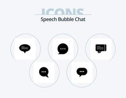 Chat Glyph Icon Pack 5 Icon Design. . message. conversation. communication. comment vector