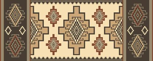 patrón geométrico de corredor étnico. corredor kilim azteca patrón geométrico color vintage estilo boho. uso para elementos de decoración de pisos, alfombras, alfombras, tapices, tapetes o corredores decorativos. vector