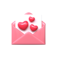 3d Envelope Valentine's Day png