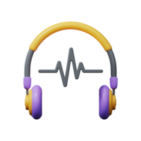 Headphones. Music listening icon png