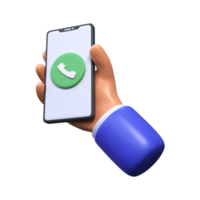 Phone call button on smartphone screen png