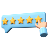 classificação de cinco estrelas, feedback positivo png