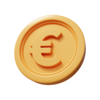 d'oro Euro moneta 3d rendere png