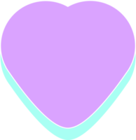 schattig pastel hart sticker decoratie png