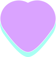 Linda decoración de pegatina de corazón pastel png