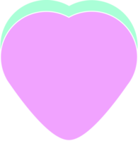 Linda decoración de pegatina de corazón pastel png